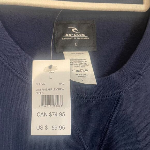NWT Men's Rip Curl Crewneck Sweatshirt - Picture 2 of 4